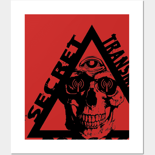 Triangle All Seeing Skull Wall Art by Secret Transmission Podcast